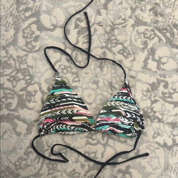Multicolor Patterned Bikini Top- Mossimo size L - Picture 1 of 4